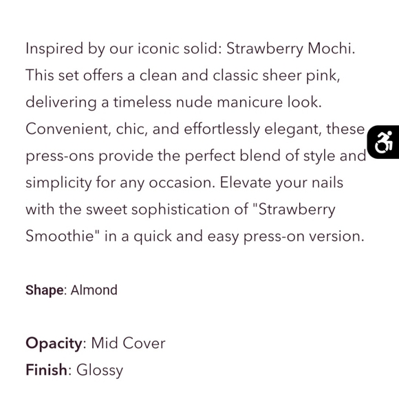 ManiMe Press-on nails "Strawberry Smoothie" NIB - Picture 4 of 6